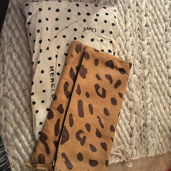 Clare V. Foldover Leopard Clutch - Picture 5 of 5
